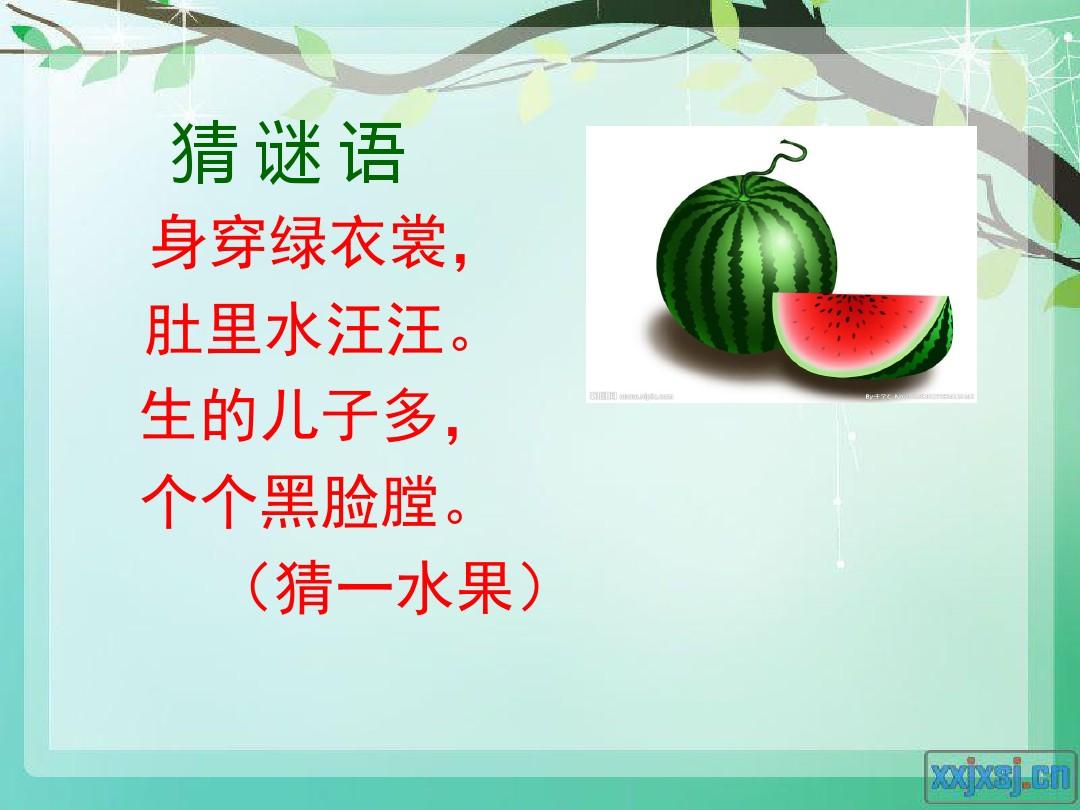 猜谜语，打一水果的奇妙之旅